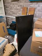 Zwarte tafel met zilveren poten, Huis en Inrichting, Tafels | Eettafels, Ophalen, Gebruikt, Rechthoekig, 50 tot 100 cm