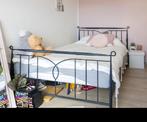 2 persoonsbed 140x200, Huis en Inrichting, Slaapkamer | Bedden, Ophalen, Gebruikt, Zwart, Tweepersoons