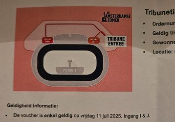2 tickets Amsterdamse Zomer 11 juli: bieden  beschikbaar voor biedingen