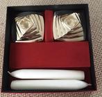 2 x 2 kaarsenstandaards met kaars, Overige materialen, Overige kleuren, Nieuw, Ophalen of Verzenden