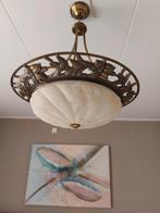 Vintage Hanglamp met Bloemmotief, Huis en Inrichting, Ophalen, Gebruikt, Vintage, Glas