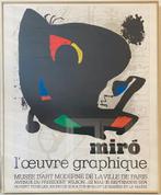 Miro tentoonstellings affiche Parijs 1974 , in lijst