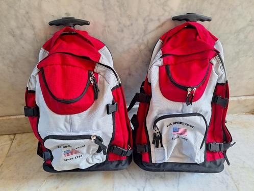 2x Trolley bag U.S. Sport Team, Sieraden, Tassen en Uiterlijk, Tassen | Reistassen en Weekendtassen, Zo goed als nieuw, Rood, Minder dan 40 cm
