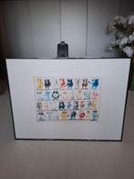 koeienschilderij litho passe partout 80x60cm Klaus Buschgens, 50 tot 75 cm, Ophalen of Verzenden, Zo goed als nieuw, Schilderij