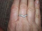 Ring zilver met zirkonia steentjes, Ophalen of Verzenden, Zilver, Overige merken