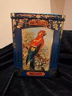 Van Melle's biscuits vintage blik vogels, Verzamelen, Blikken, Ophalen, Gebruikt, Koek(jes)
