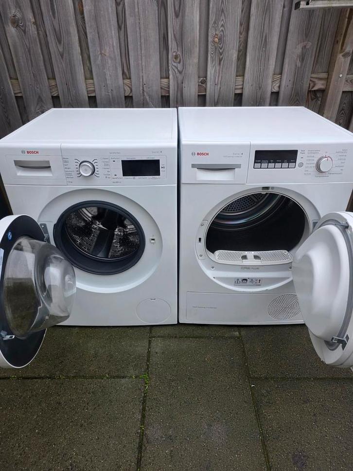 Bosch WTW83272NL warmtepompdroger en wasmachine set, Witgoed en Apparatuur, Wasdrogers, Zo goed als nieuw, Overige typen, Voorlader