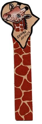 Boekenlegger Leer Giraffe, Verzamelen, Boekenleggers, Ophalen of Verzenden, Nieuw