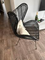 Rotan stoel, Huis en Inrichting, Stoelen, Ophalen, Zo goed als nieuw, Zwart, Eén