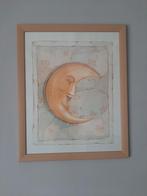 2 mooie grote schilderijen met zon en maan afbeelding, Ophalen, Zo goed als nieuw, Schilderij, 50 tot 75 cm