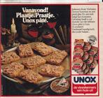 Retro reclame 1980 Unox vleeskenners Franse paté, Verzamelen, Retro, Overige typen, Ophalen of Verzenden