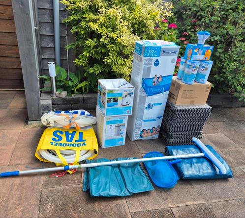 Bestway Steel Pro zwembad 3x2mtr x 66cm met veel extra's, Tuin en Terras, Zwembaden, Zo goed als nieuw, Minder dan 80 cm, 200 tot 400 cm