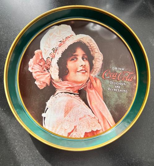 Coca-Cola dienblad Reproductie jaren '60 inclusief glazen, Huis en Inrichting, Woonaccessoires | Dienbladen, Nieuw, Metaal, Rond