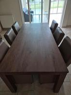 Te koop t.e.a.b.; eetkamertafel met 6 stoelen., Huis en Inrichting, Ophalen