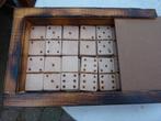 oud houten domino spel gebrand, Ophalen of Verzenden, Zo goed als nieuw