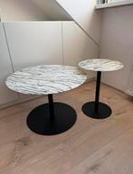 Zuiver Snow tweedelige salontafel marmerlook, Gebruikt, 50 tot 100 cm, M, Rond
