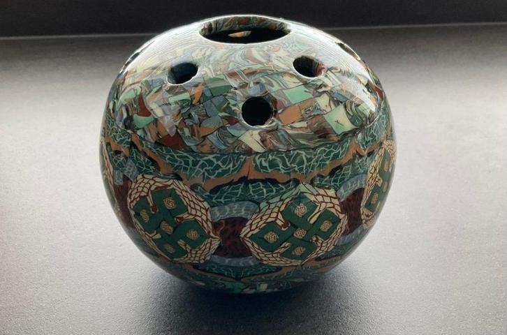 Keramiek mozaiek vaas Vallauris kunst Jean Gerbino Frankrijk, Antiek en Kunst, Antiek | Keramiek en Aardewerk, Ophalen of Verzenden