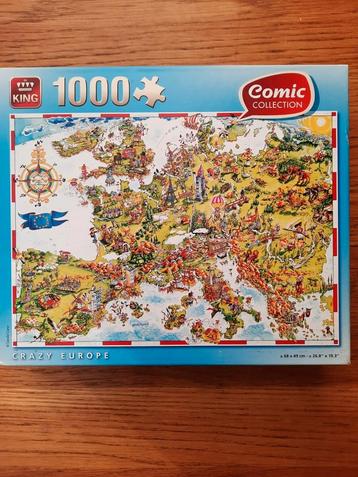 King puzzel Crazy Europe van 1000 stukjes beschikbaar voor biedingen