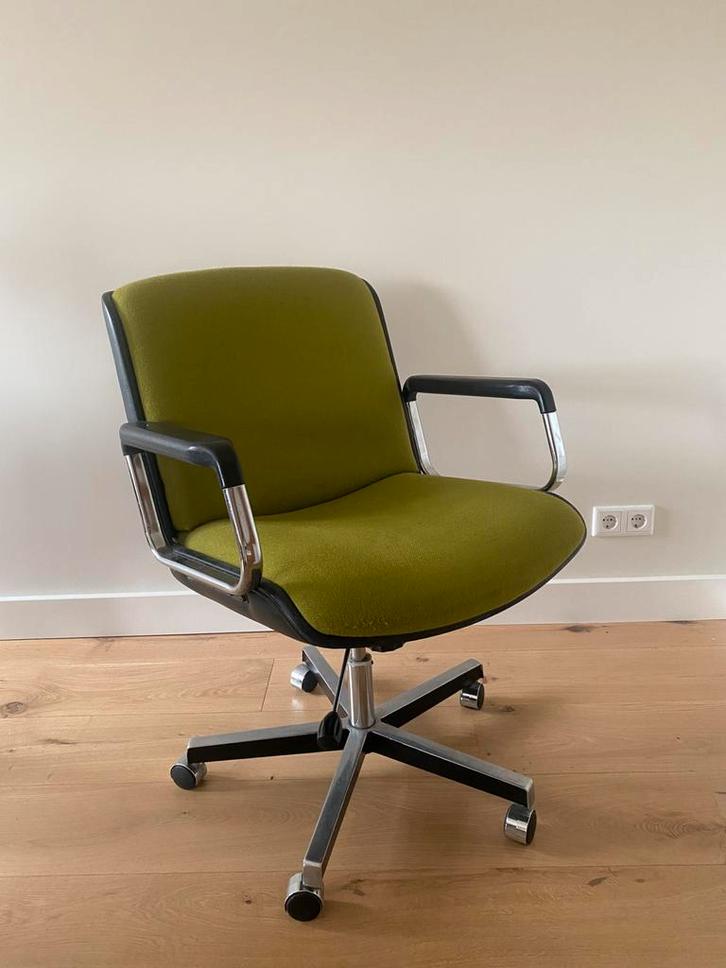 Retro bureaustoel, Huis en Inrichting, Bureaustoelen, Gebruikt, Bureaustoel, Groen, Ophalen