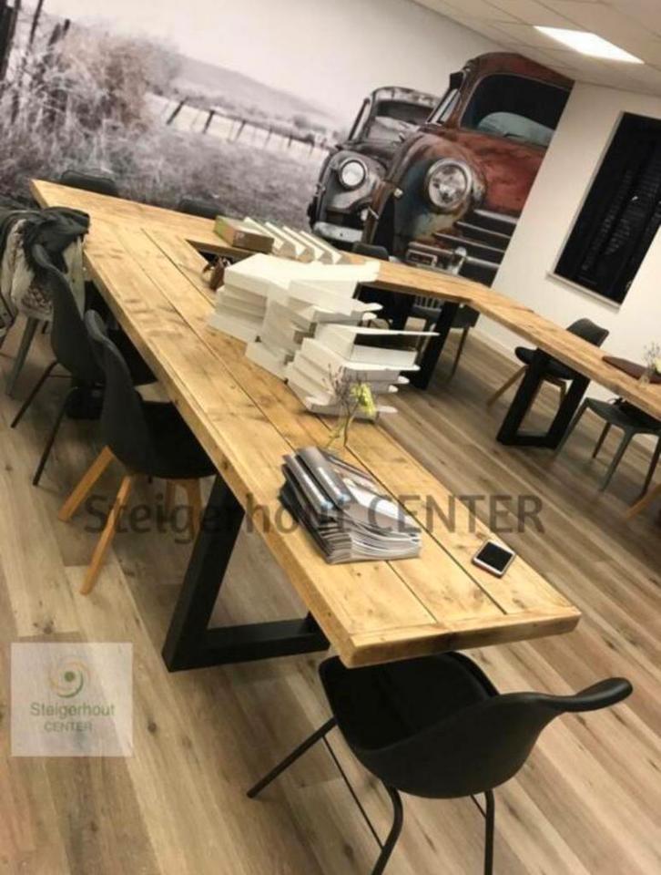 Industriele Tafel Vergadertafel Bureau Kantoor Kantine ACTIE, Huis en Inrichting, Tafels | Eettafels, Nieuw, 200 cm of meer, Vijf personen of meer