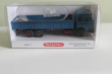 Wiking Mercedes LP 2223 met hoge laadbak en kraantje beschikbaar voor biedingen