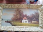 zeer oud schilderij. Geschilderd op hout., Ophalen