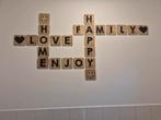 Houten Letters Decoratie - 'Family, Love, Enjoy', Ophalen of Verzenden, Zo goed als nieuw