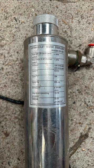 Uvc filter 22l per minuut beschikbaar voor biedingen