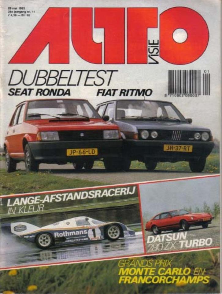 Autovisie 11 1983 : Datsun 280ZX Turbo - Fiat Ritmo 60, Boeken, Auto's | Folders en Tijdschriften, Gelezen, Algemeen, Ophalen of Verzenden