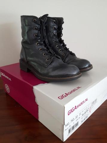 Giga grijze, leren veterboot, maat 35 beschikbaar voor biedingen