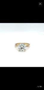 14k geelgouden ring met 3ct lab-grown diamant, IGI, maat 53, Sieraden, Tassen en Uiterlijk, Ringen, Ophalen, Nieuw, 17 tot 18