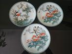 Vintage chinese wandborden met vogels en bloemen, Huis en Inrichting, Woonaccessoires | Wanddecoraties, Ophalen of Verzenden, Zo goed als nieuw