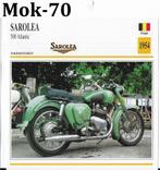 Mok70 motorkaart sarolea 500 atlantic ( 1954 ), Ophalen of Verzenden, Auto's