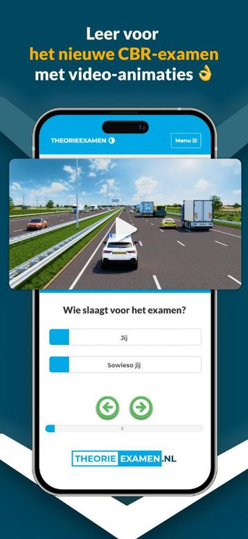 Theorie Examen Oefenen cursus met theorieboek en videovragen beschikbaar voor biedingen