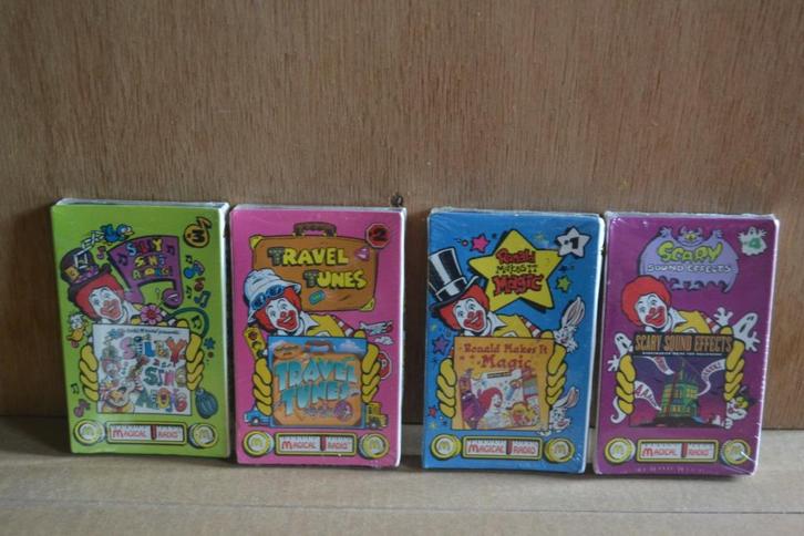 4 x vintage McDonald's cassette bandje USA, Cd's en Dvd's, Cassettebandjes, Zo goed als nieuw, Origineel, Overige genres, 2 t/m 25 bandjes