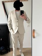 Mooi beige linnen pak, slim fit, maat 52., Ophalen of Verzenden, Zo goed als nieuw, Maat 52/54 (L), Beige
