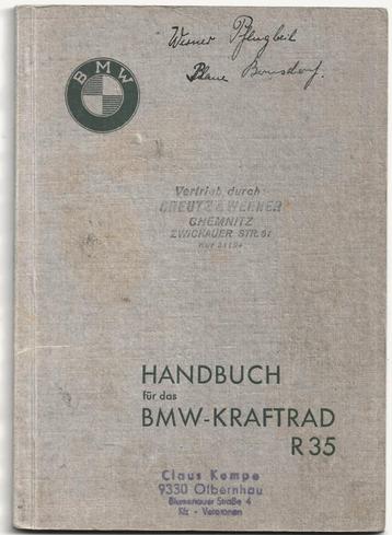 BMW R35 Handbuch handboek 1937 beschikbaar voor biedingen