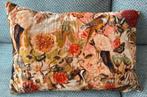 Luxe velours kussen met print, Ophalen of Verzenden, Nieuw, Beige, Rechthoekig