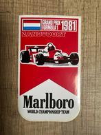 Marlboro Zandvoort GP F1 Sticker 1981 - Zeldzaam!, Ophalen of Verzenden, Zo goed als nieuw, Formule 1