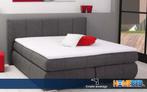 Boxspring Gray Effect 180 x 200, Huis en Inrichting, Verzenden, Nieuw, 190 cm of minder, Grijs