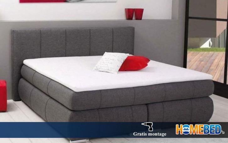 Boxspring Gray Effect 180 x 200, Huis en Inrichting, Slaapkamer | Boxsprings, Nieuw, Overige maten, 190 cm of minder, Twijfelaar