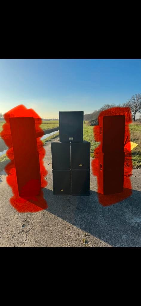 4x speakers | 1x sub | incl mengpaneel + versterker, Audio, Tv en Foto, Luidsprekers, Zo goed als nieuw, 120 watt of meer, Overige merken