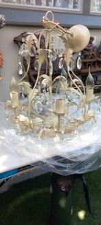 Hanglamp met geslepen  glaspegels, Huis en Inrichting, Lampen | Kroonluchters, Ophalen of Verzenden, Zo goed als nieuw