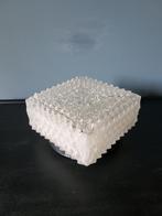 Vintage glazen plafondlamp helder/frosted glas, Ophalen of Verzenden, Zo goed als nieuw, Glas