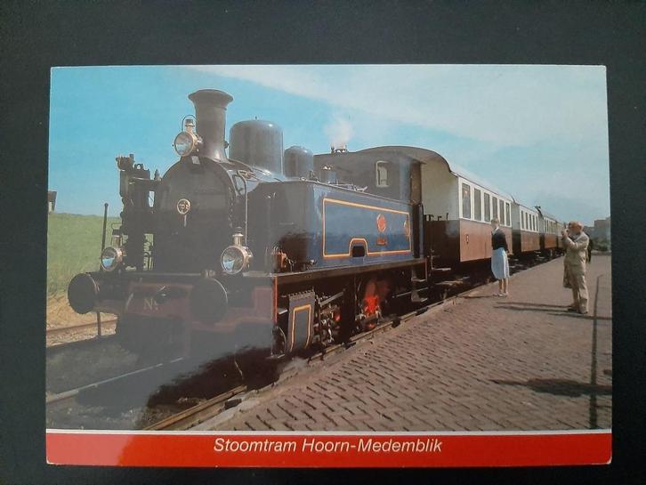 Stoomtram Hoorn- Medemblik, gelopen., Verzamelen, Spoorwegen en Tramwegen, Gebruikt, Tram, Kaart of Prent, Verzenden