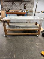 Verrijdbare werkbank 74x192 cm, Ophalen, Gebruikt, 70 tot 120 cm, Nvtw