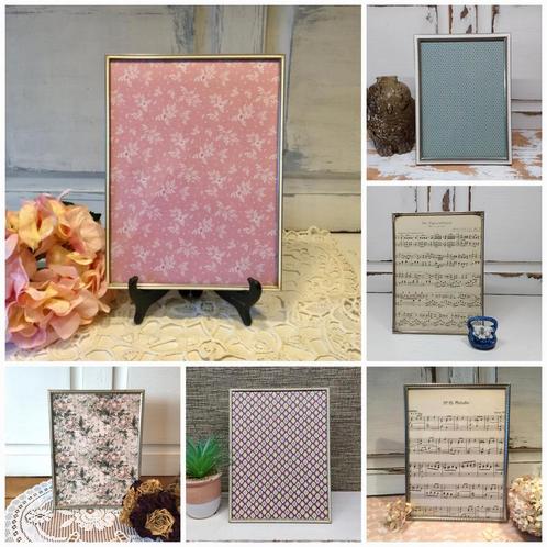 Vintage fotolijsten, bol glas, Antiek en Kunst, Antiek | Woonaccessoires, Ophalen of Verzenden