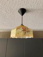 Hanglamp plafondlamp opaalglas art deco met bloemmotief, Antiek en Kunst, Ophalen of Verzenden