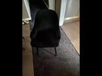 Vier velvet kuip stoelen, Gebruikt, Zwart, Ophalen of Verzenden, Vier
