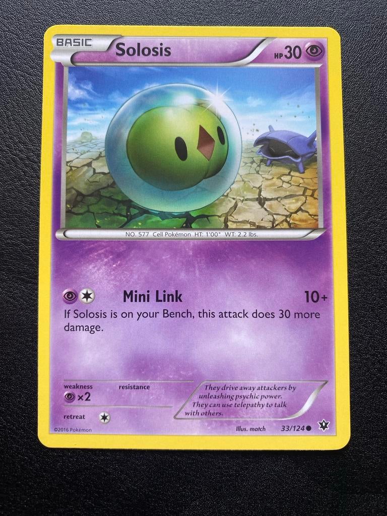 Solosis 33/124 Pokémon XY Fates Collide Packfresh Mint, Ophalen of Verzenden, Zo goed als nieuw, Losse kaart